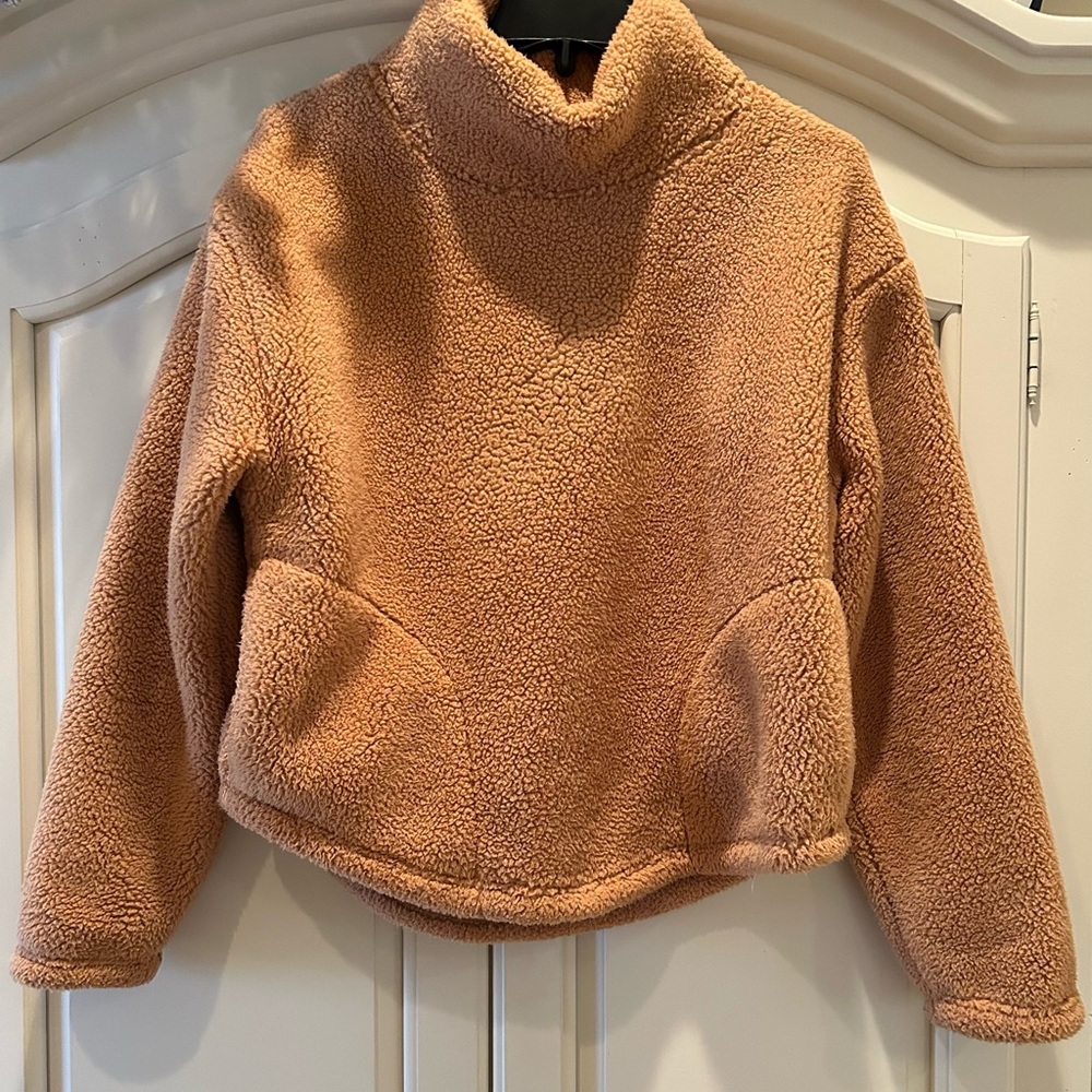 All In Motion Cozy Tan Sherpa Pullover